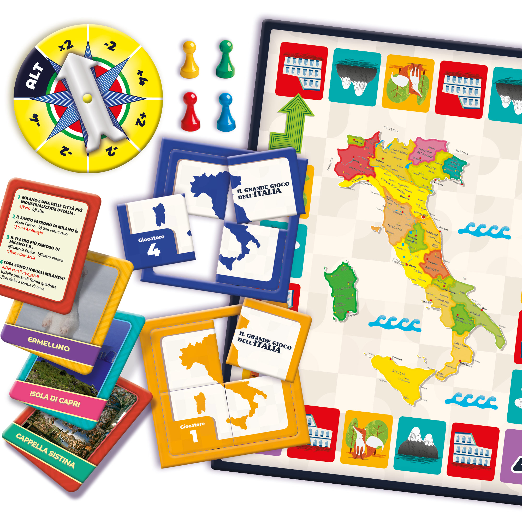 lisciani-i-m-a-genius-il-grande-gioco-dell-italia-jeu-de-quiz-photo-puzzle-sur-l image 2