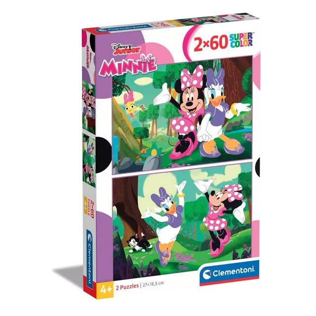 clementoni-minnie-puzzle-enfant-2-x-60-pi-ces-27-x-19-cm-4-6-ans image 1