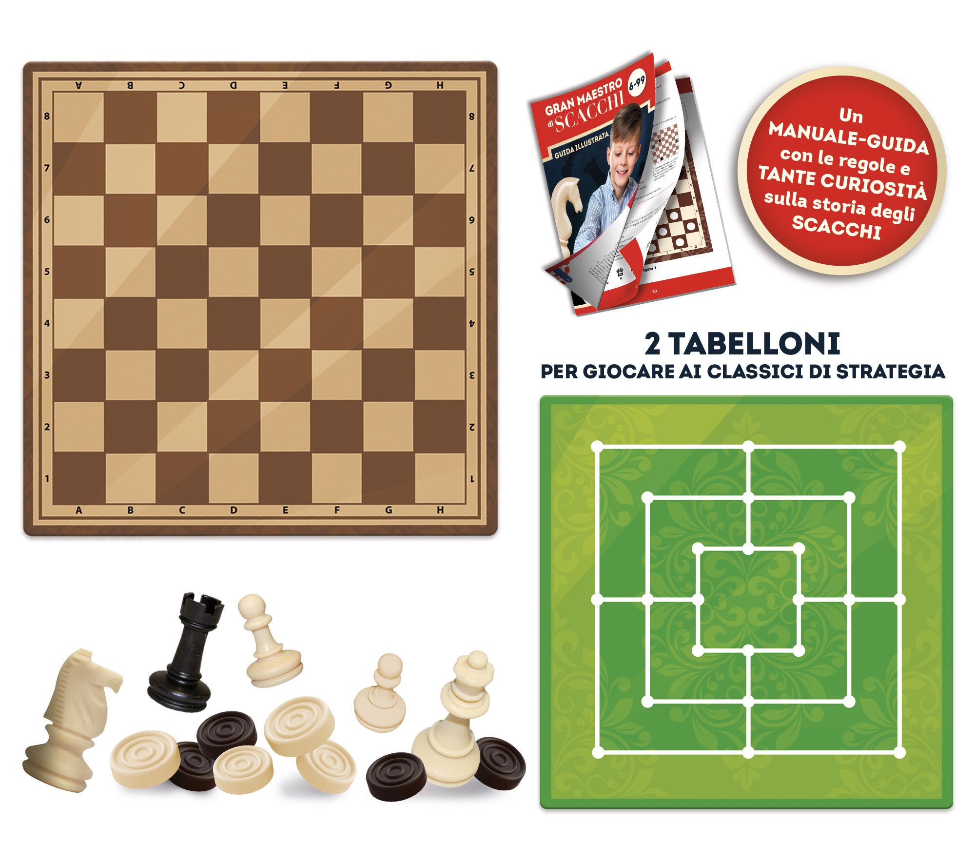 lisciani-ludoteca-gran-maestro-di-scacchi-3-en-1-jeu-d-checs-familial image 2
