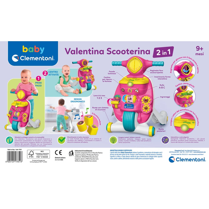 clementoni-baby-clementoni-valentina-scooterina-trotteur-premiers-pas-2-en-1 image 6