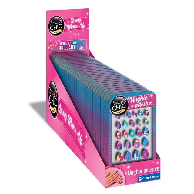 clementoni-crazy-chic-glamour-kit-24-faux-ongles-adh-sifs-enfant image 1
