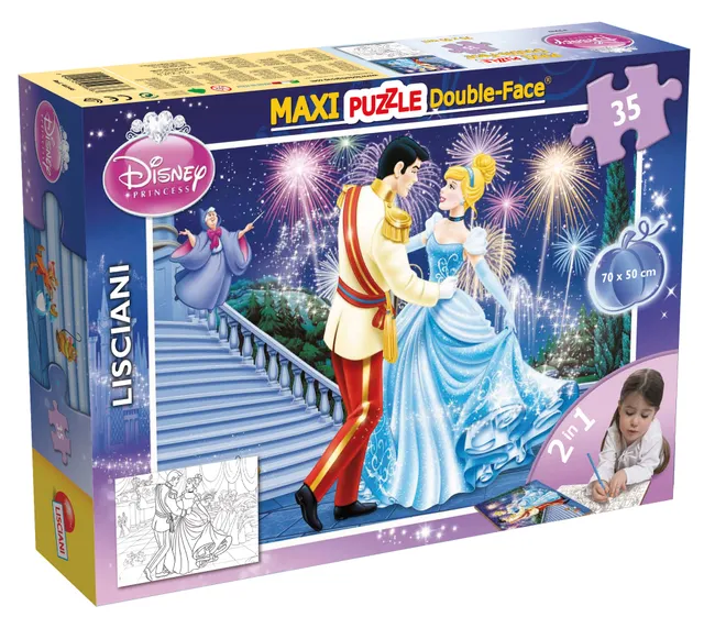 lisciani-disney-puzzle-double-face-maxi-floor-35-cendrillon image 1