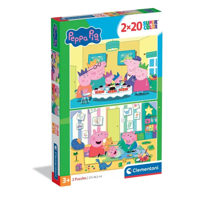 clementoni-peppa-pig-2-puzzles-20-pi-ces image 1