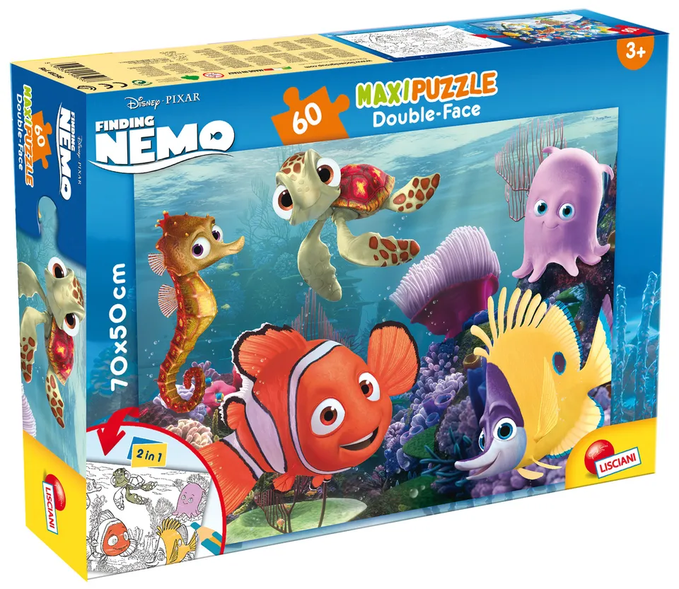 lisciani-disney-puzzle-double-face-maxi-floor-60-nemo image 1