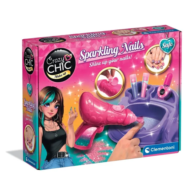 clementoni-crazy-chic-sparkling-nails-kit-nail-art image 1