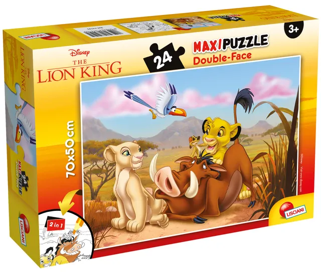lisciani-disney-puzzle-double-face-maxi-floor-24-pi-ces-roi-lion image 1