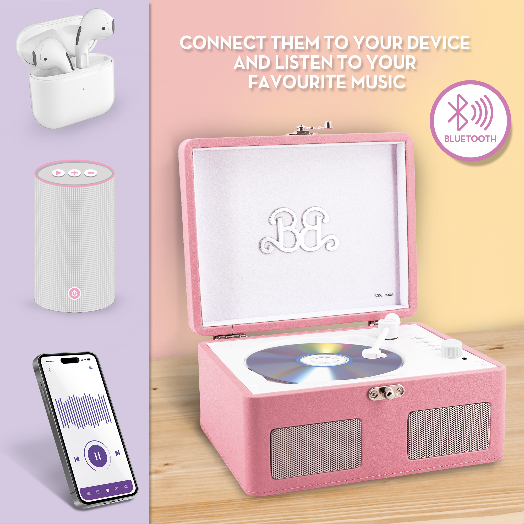 lisciani-barbie-lecteur-cd-gramophone-avec-haut-parleur image 3