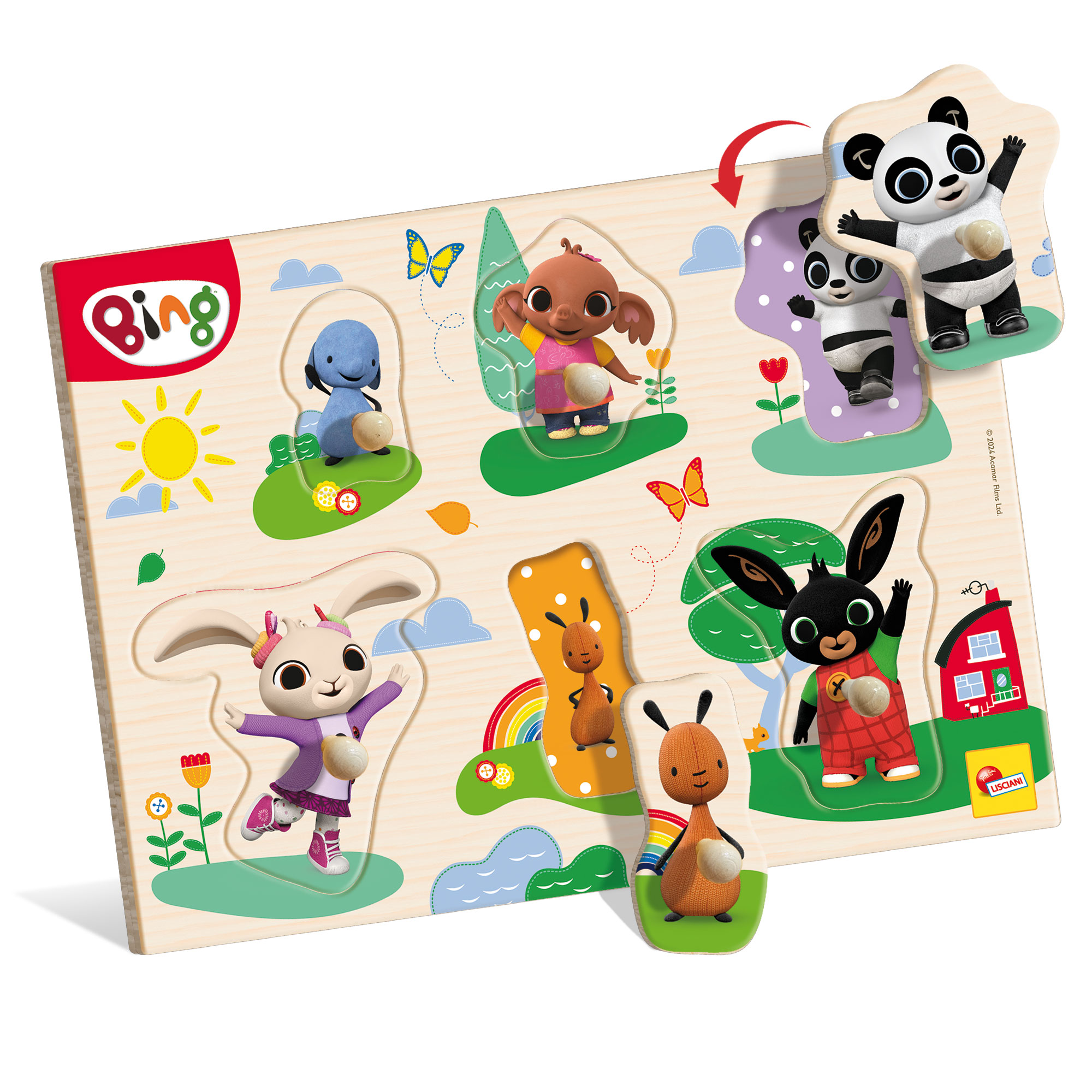 lisciani-bing-puzzle-bois-formes-maxi-x6 image 2