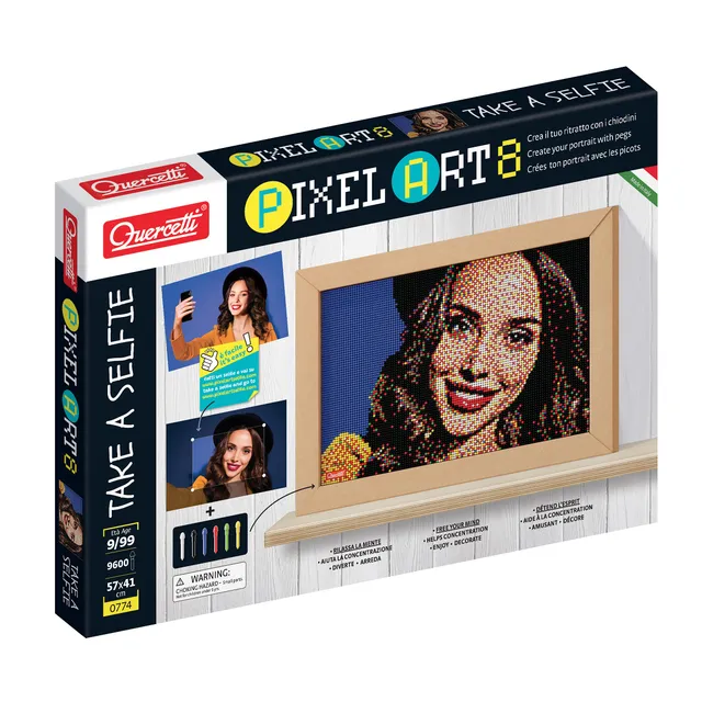 quercetti-pixel-art-8-take-a-selfie-mosa-que-photo-9600-picots-33x49-cm image 1