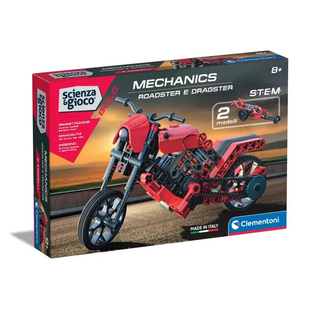 clementoni-scienza-e-gioco-build-roadster-et-dragster-kit-construction-130-pi-ce image 1