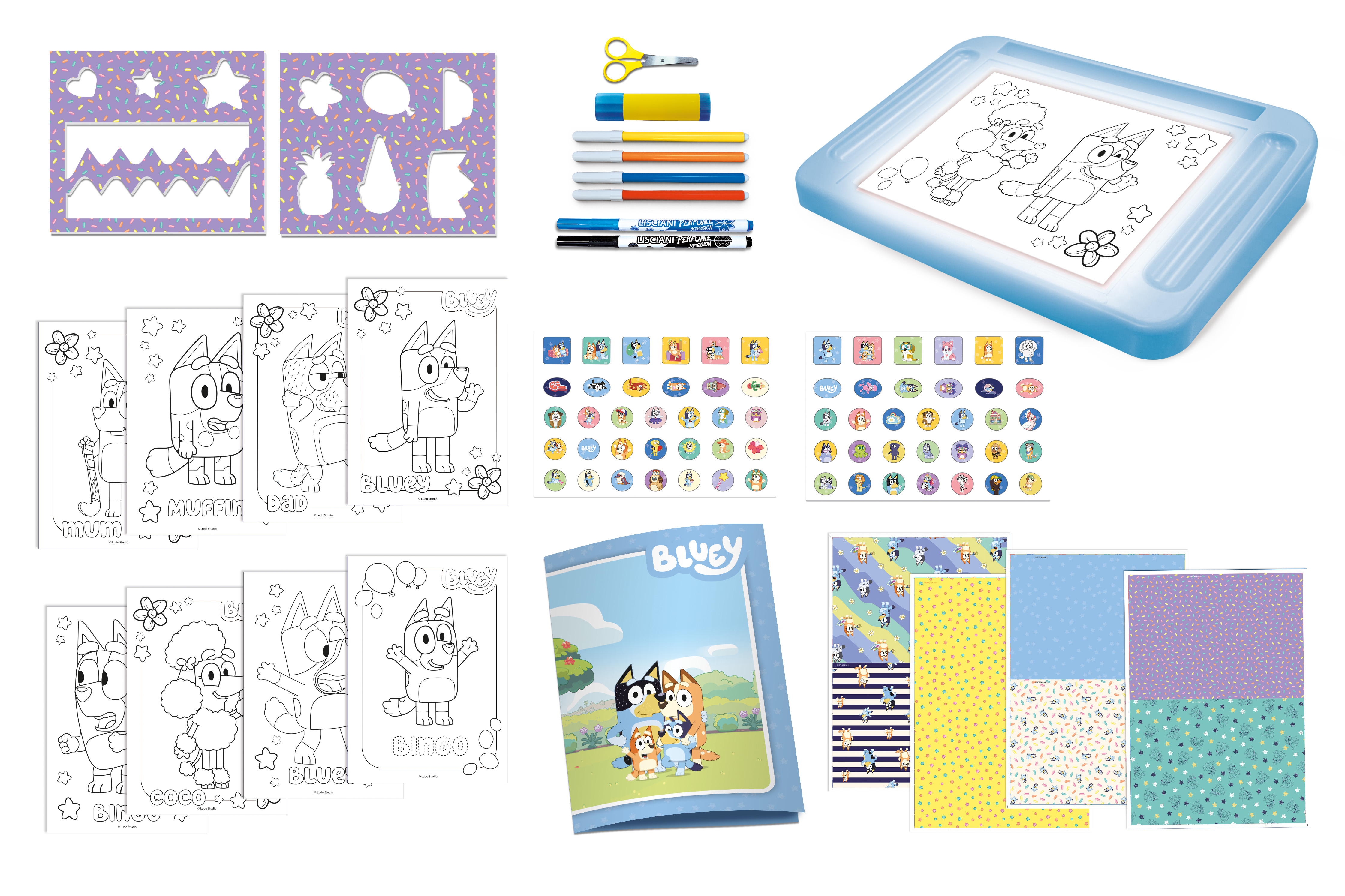 lisciani-bluey-drawing-school-avec-table-lumineuse-a4-kit-dessin-cr-atif image 3