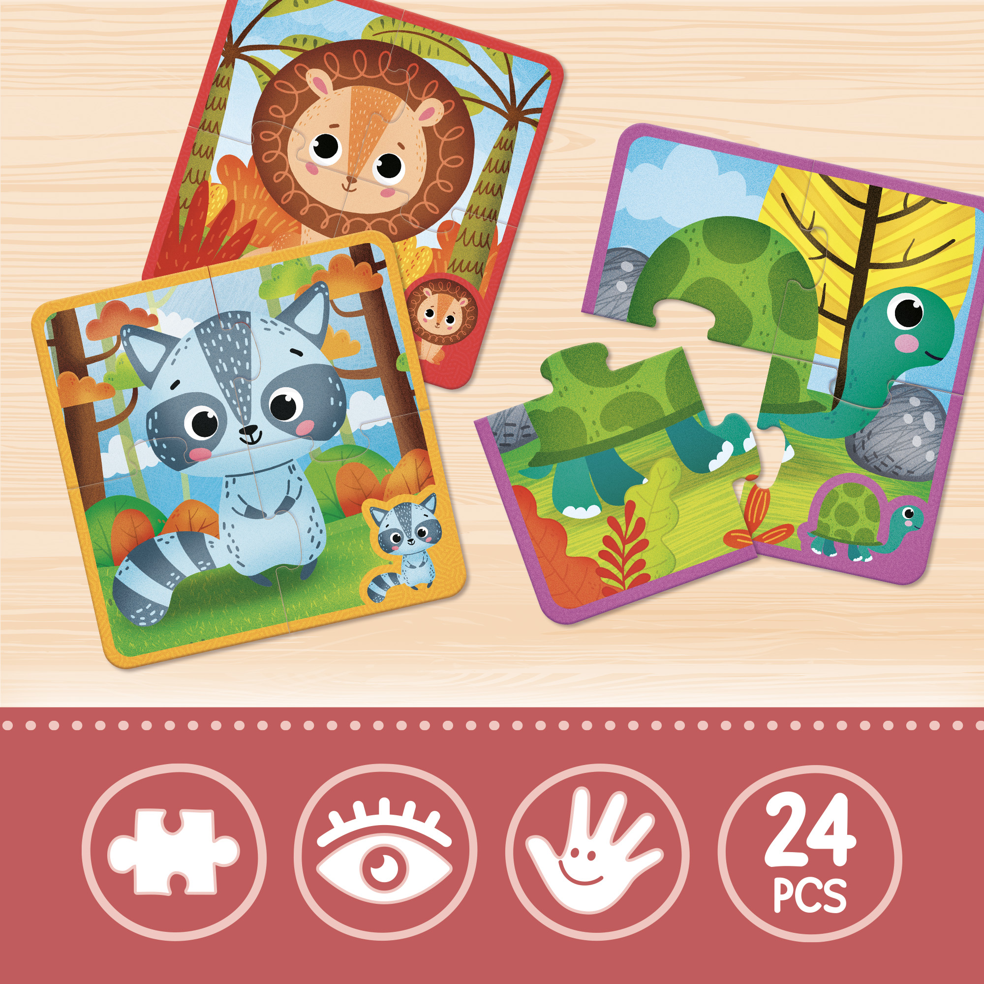 lisciani-montessori-baby-touch-puzzle-6-puzzles-tactiles-b-b image 4
