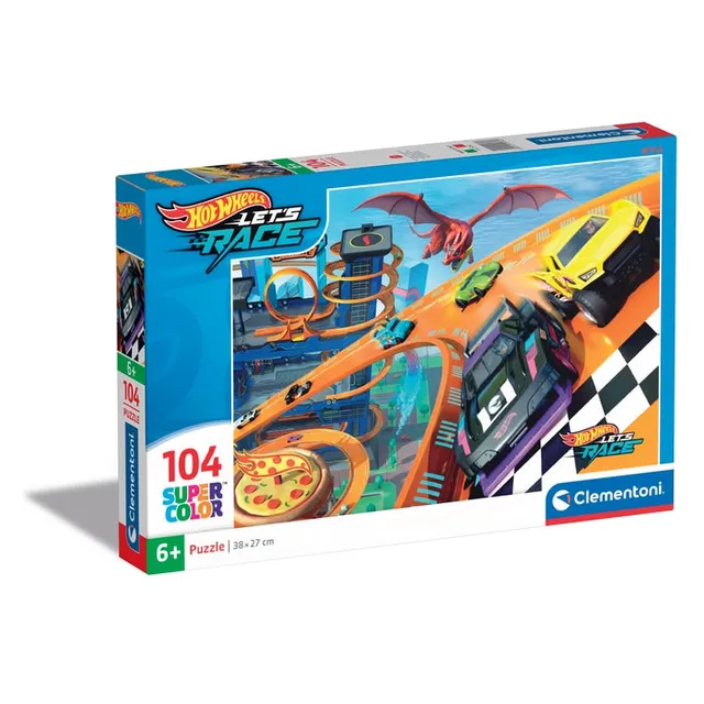 clementoni-puzzle-hot-wheels-104-pi-ces-37-9-x-26-9-cm image 1