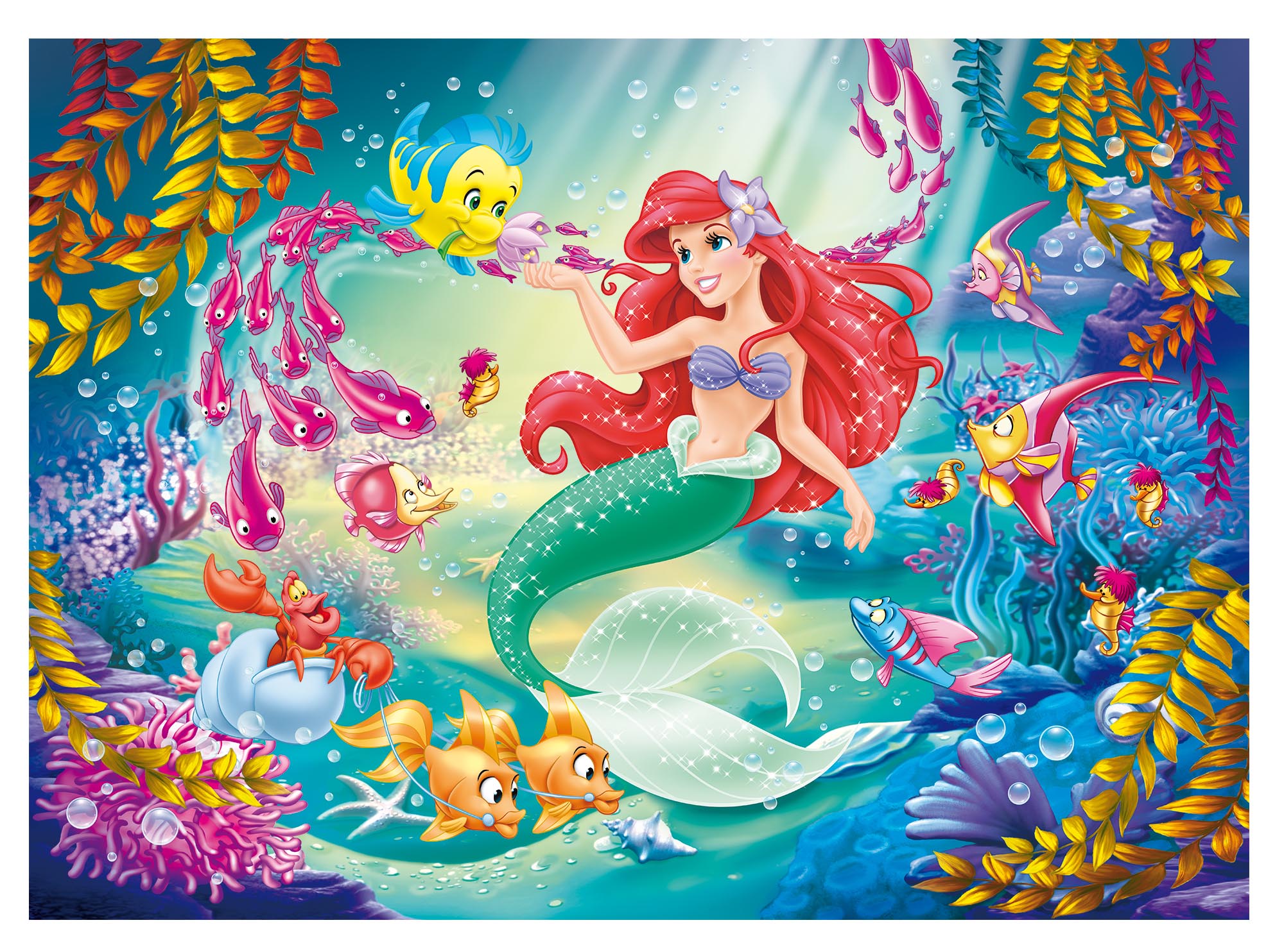 lisciani-disney-puzzle-double-face-plus-108-la-petite-sir-ne image 2