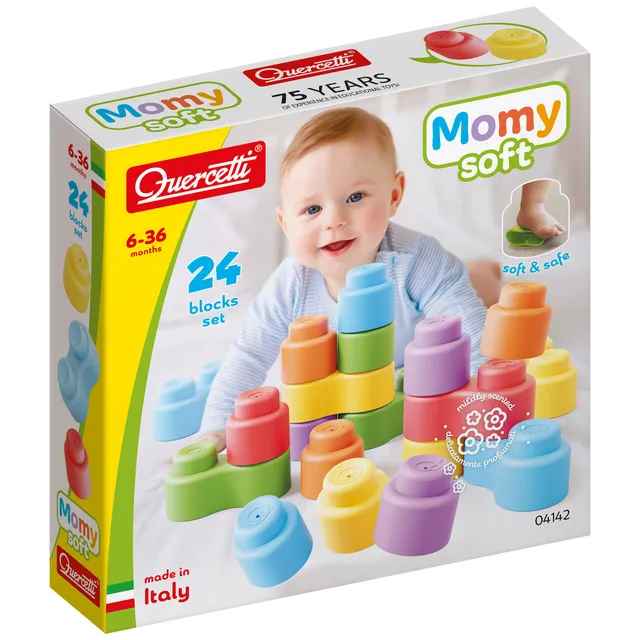 quercetti-4142-momy-soft-24-briques-de-construction-souples-b-b image 1