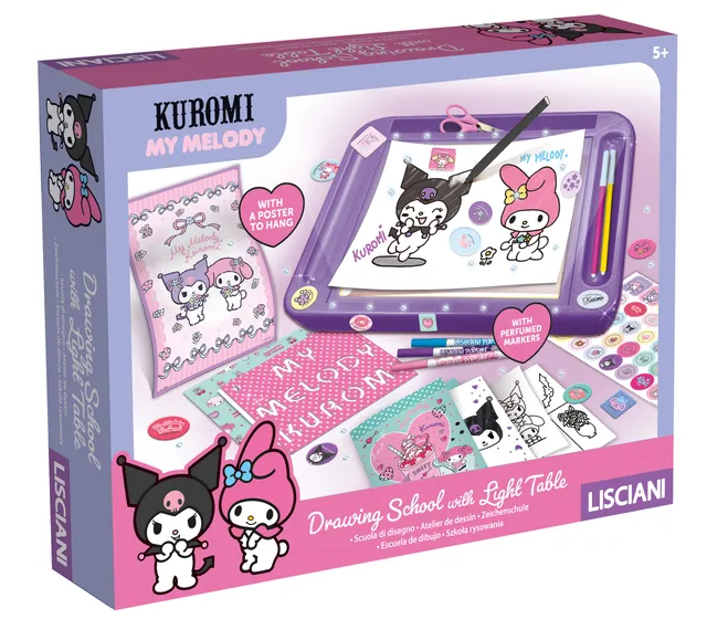 lisciani-the-moon-academy-kuromi-my-melody-cole-de-dessin-table-lumineuse image 1