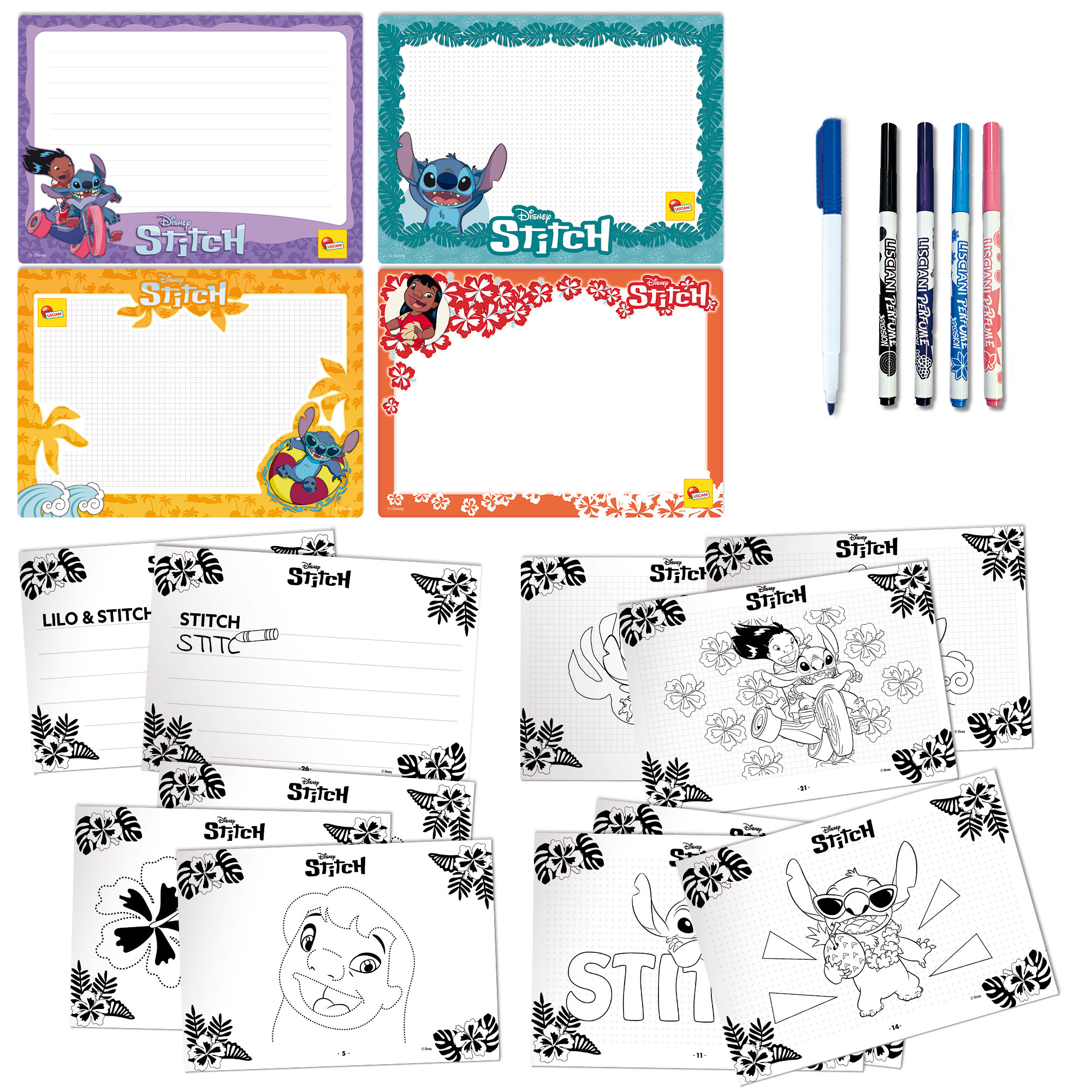 lisciani-stitch-drawing-school-kit-dessin-cr-atif-avec-feutres-parfum-s image 3