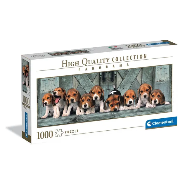 clementoni-puzzle-adulte-beagles-1000-pi-ces-98-x-33-cm image 1