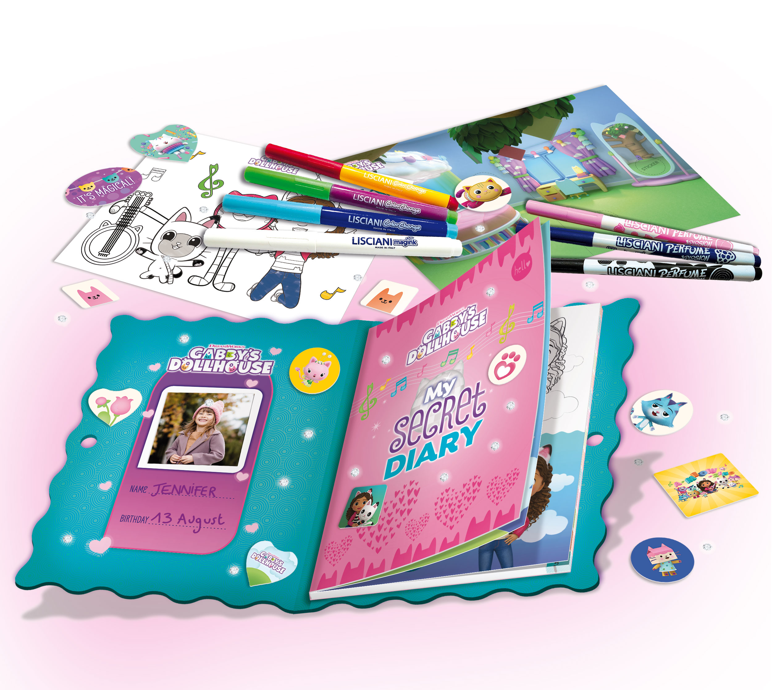 lisciani-gabby-s-dollhouse-my-secret-diary-journal-intime-cadenas image 2