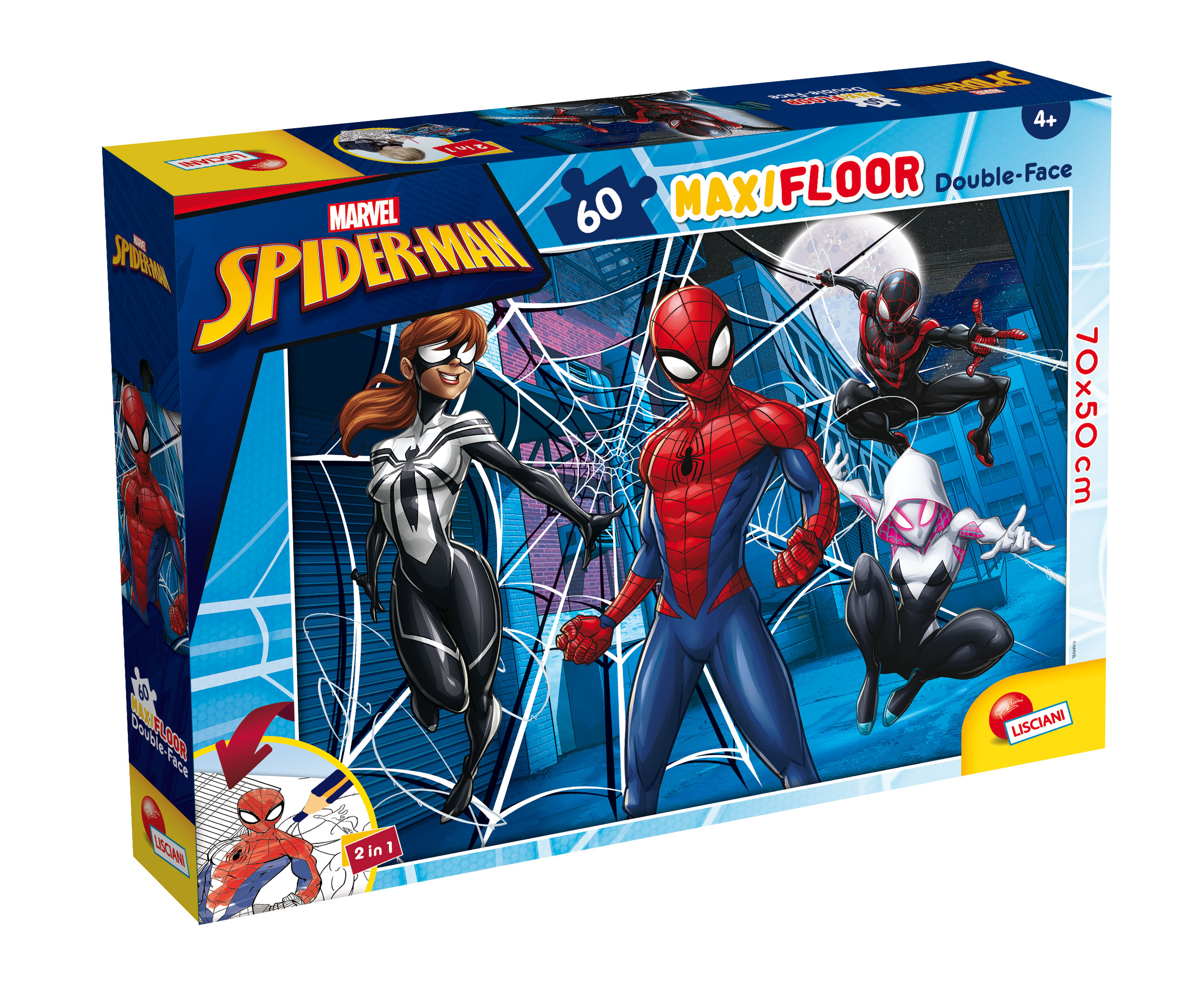 lisciani-marvel-puzzle-double-face-maxi-floor-60-spider-man image 1