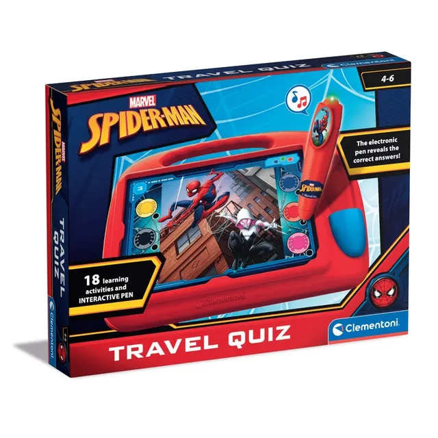 clementoni-travel-quiz-spiderman-jeu-ducatif-interactif-avec-stylo-lectronique image 1