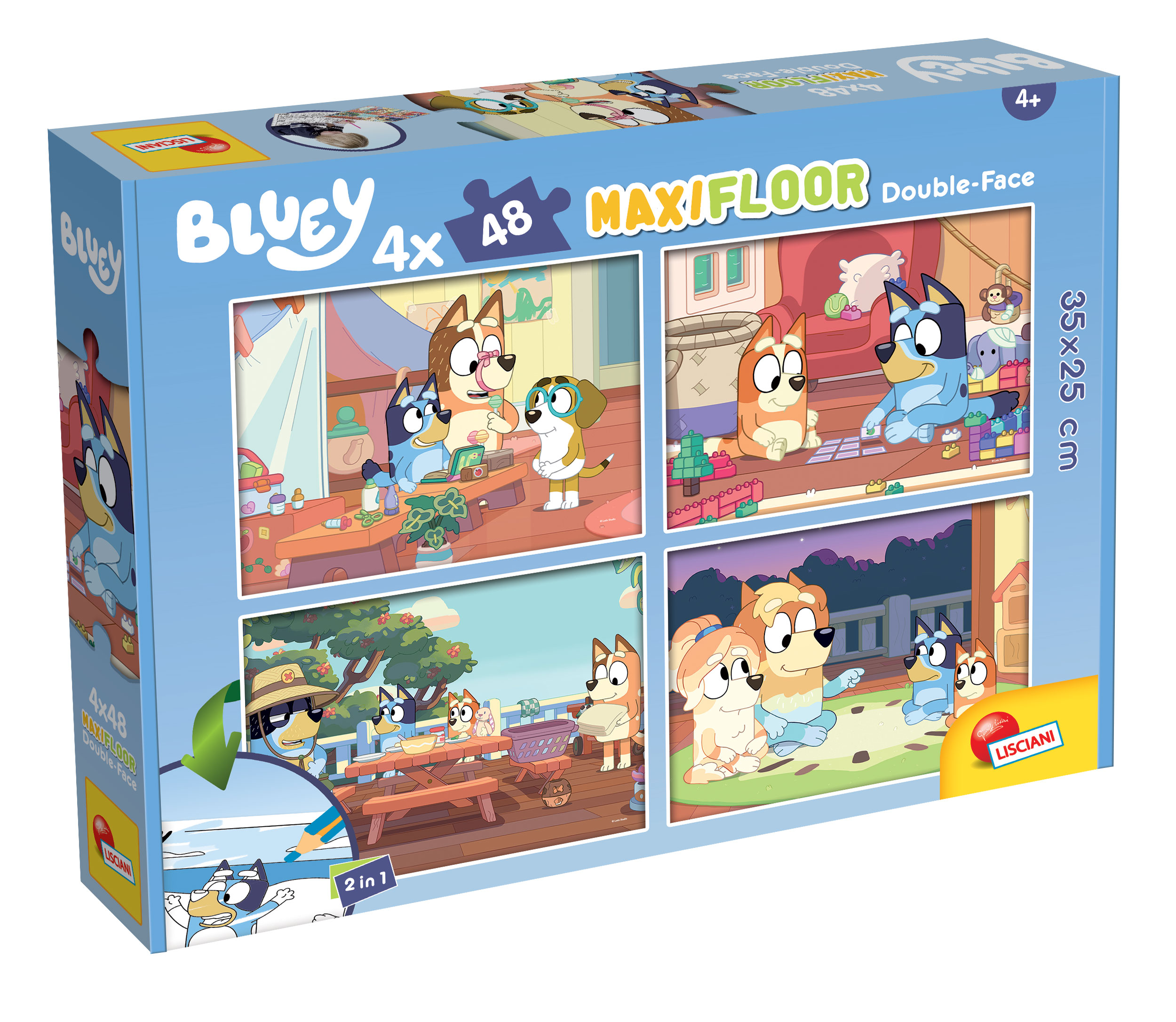 lisciani-bluey-puzzle-double-face-maxi-floor-4-x-48-pi-ces image 1