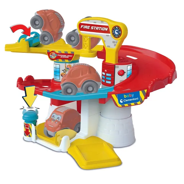 clementoni-baby-clementoni-tumbling-cars-fire-station-piste-pompiers image 1