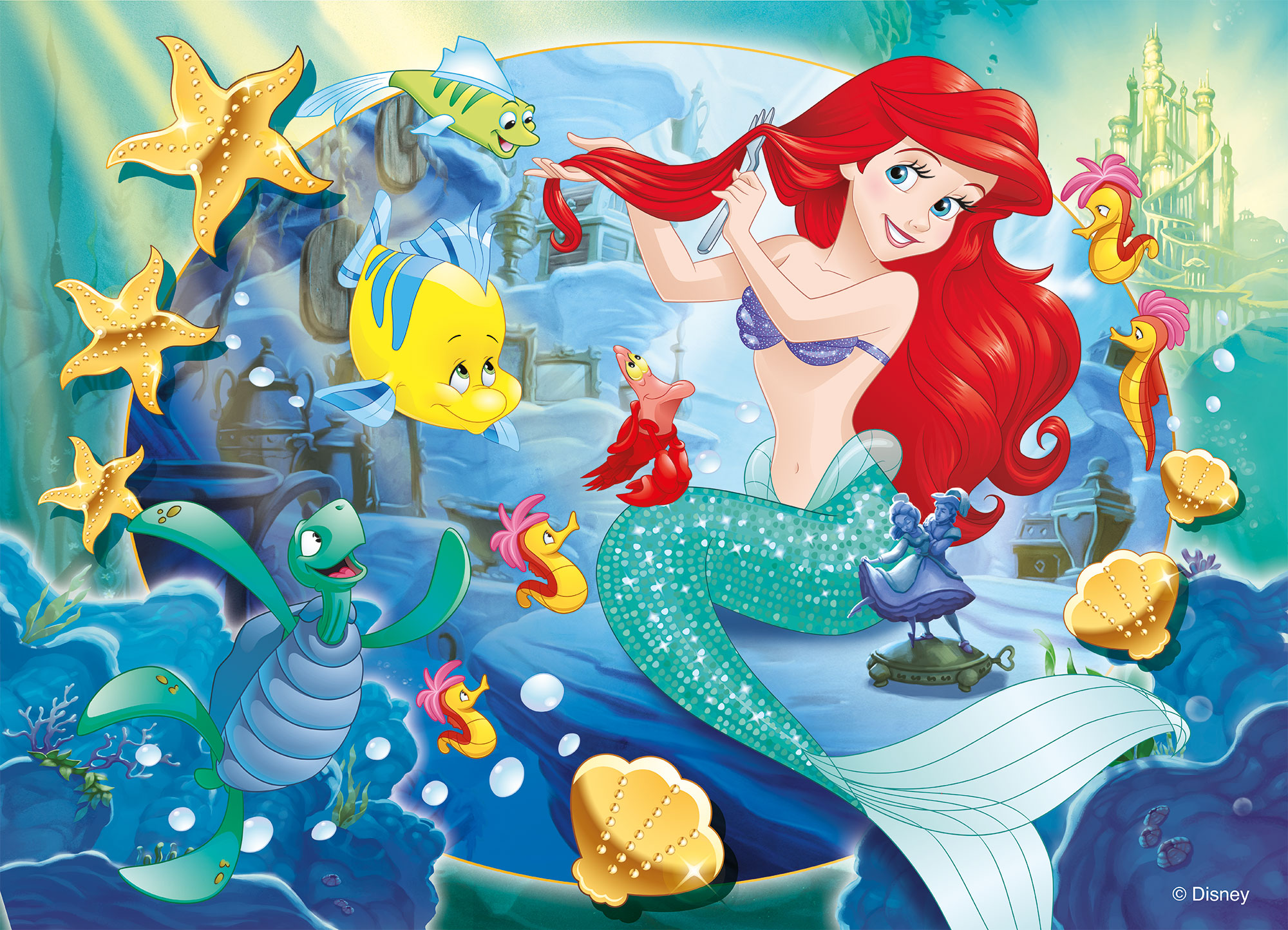 lisciani-disney-puzzle-df-maxi-floor-60-la-petite-sir-ne image 2