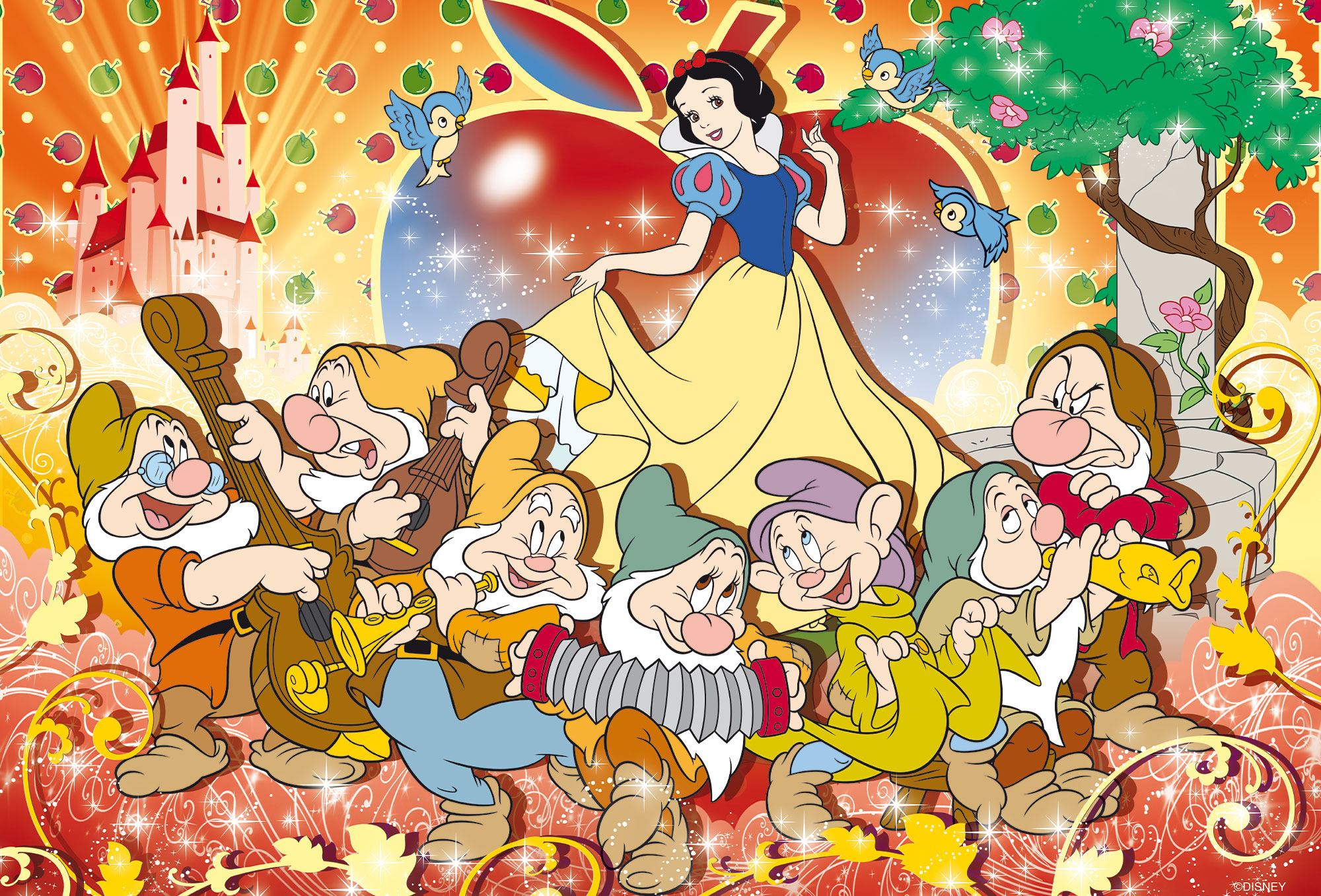 lisciani-disney-puzzle-df-maxi-floor-24-blanche-neige-puzzle-double-face-colorie image 2