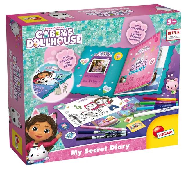lisciani-gabby-s-dollhouse-my-secret-diary-journal-intime-cadenas image 1