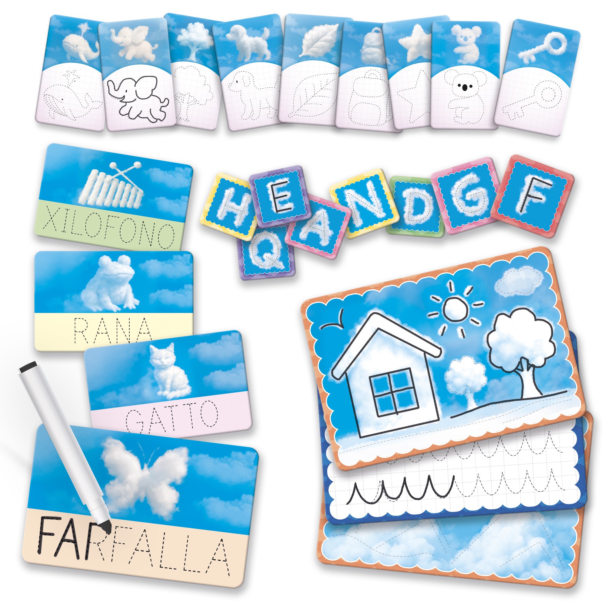 lisciani-giocare-educare-emotional-il-gioco-delle-nuvole-kit-ducatif-lecture-et- image 2