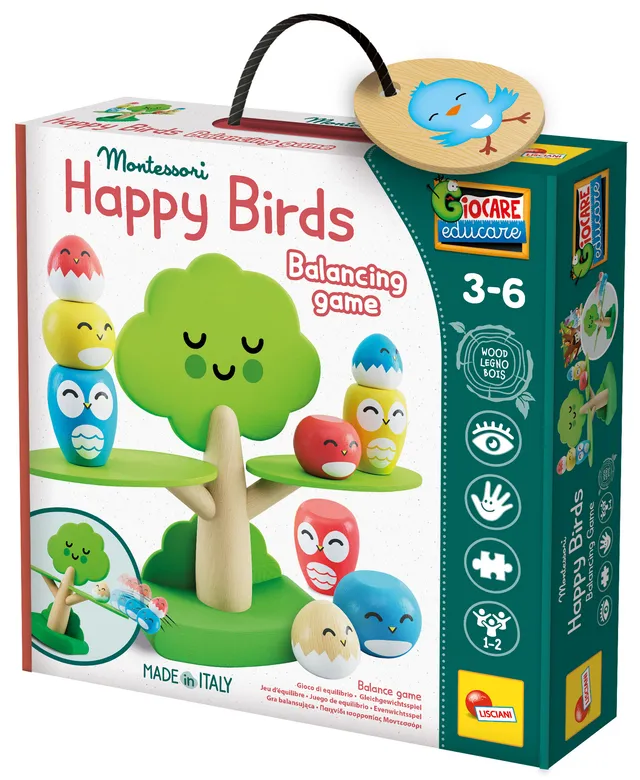 lisciani-montessori-baby-wood-happy-birds-jeu-d-quilibre-en-bois image 1