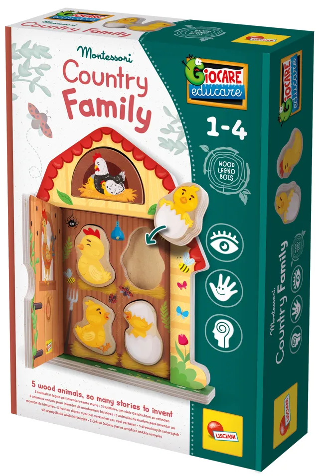 lisciani-montessori-en-bois-country-family-poulailler image 1