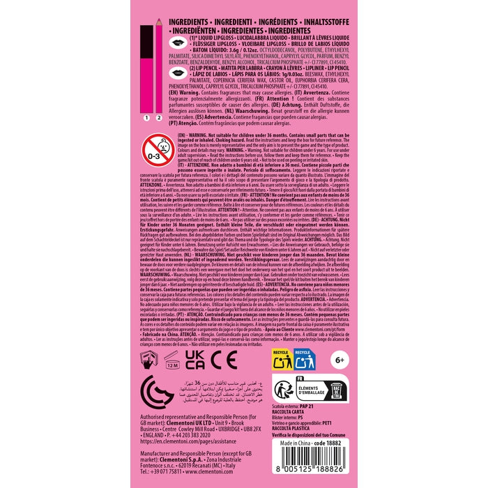 clementoni-crazy-chic-gloss-et-crayon-l-vres-parfum-fraise-mini-kit-maquillage image 5