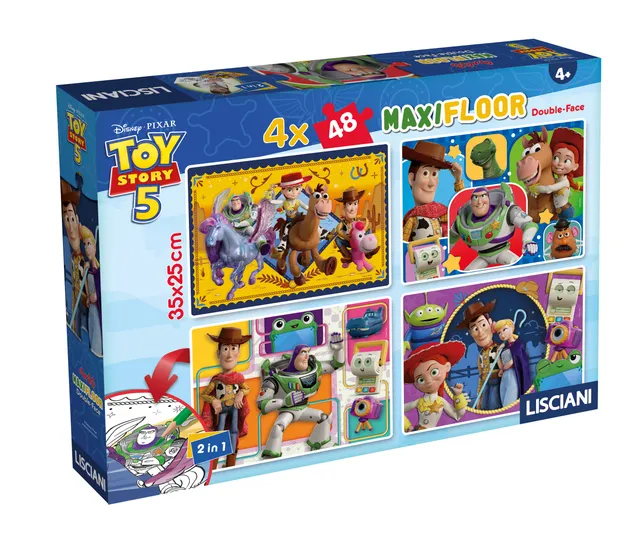 lisciani-disney-puzzle-df-maxifloor-4x48-toy-story-5-puzzle-coloriage image 1