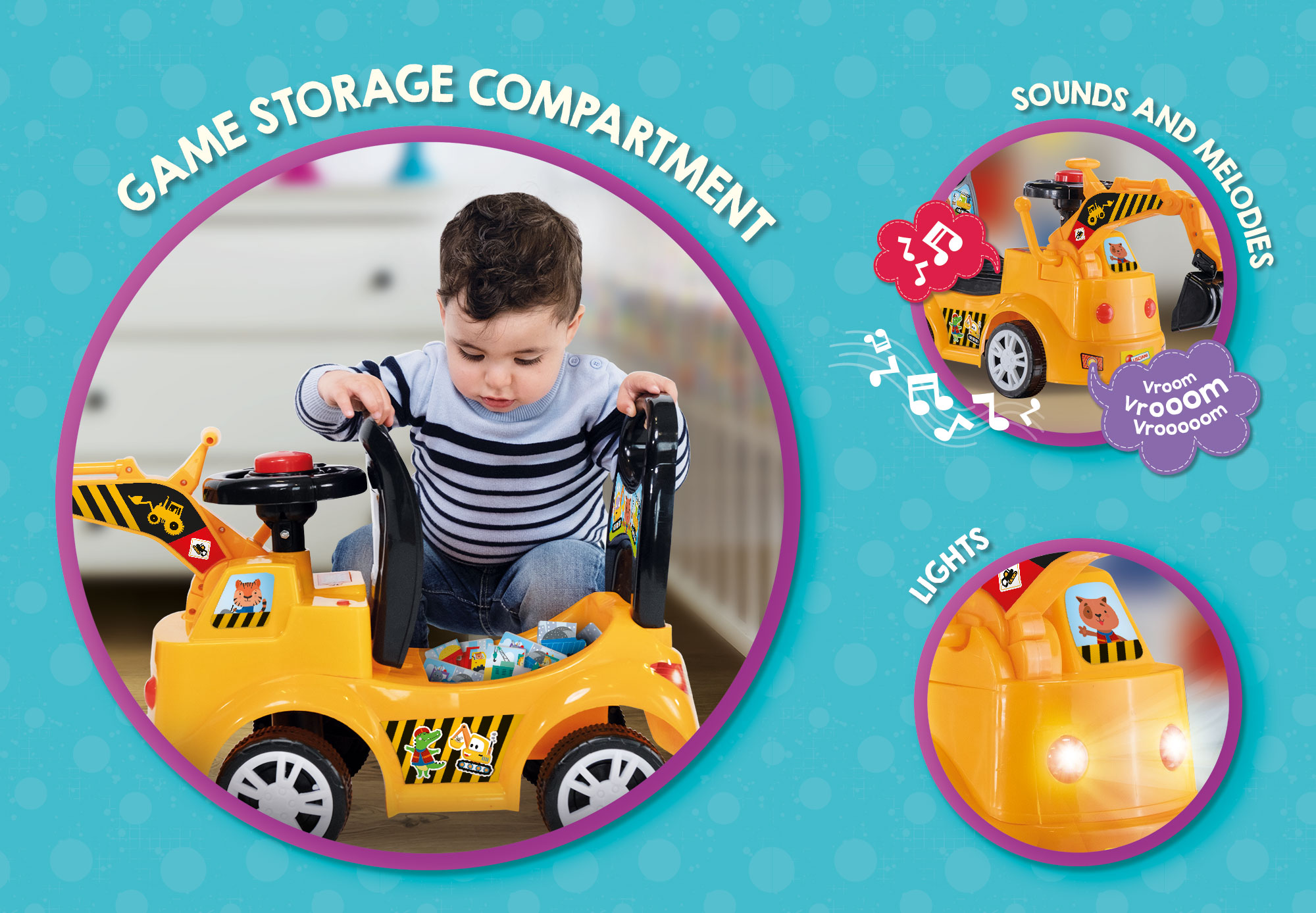 lisciani-carotina-baby-bulldozer-porteur-sonore image 5