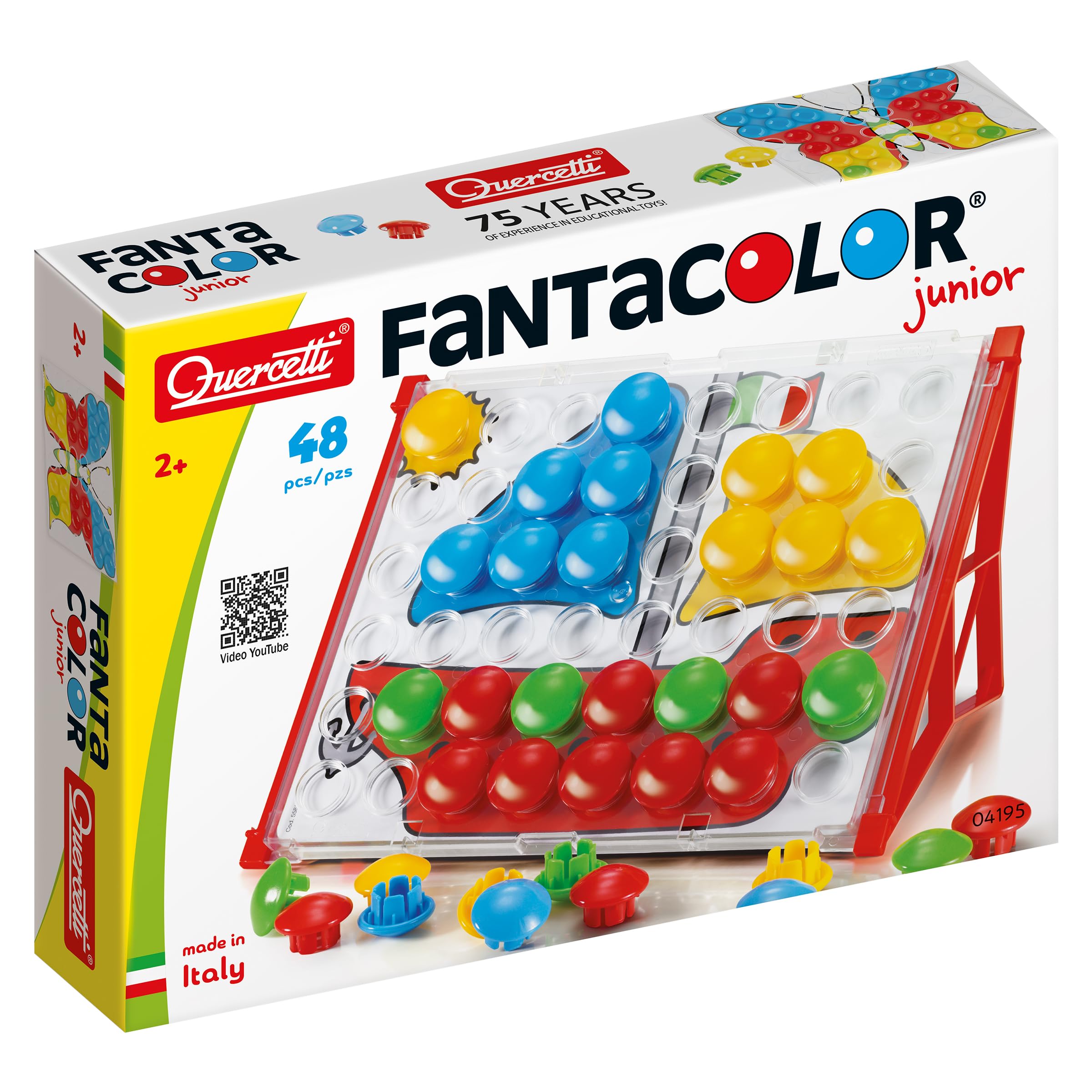 quercetti-fantacolor-junior-basic-48-pcs-mosa-que-cr-ative-et-jeu-de-voyage-3-an image 1
