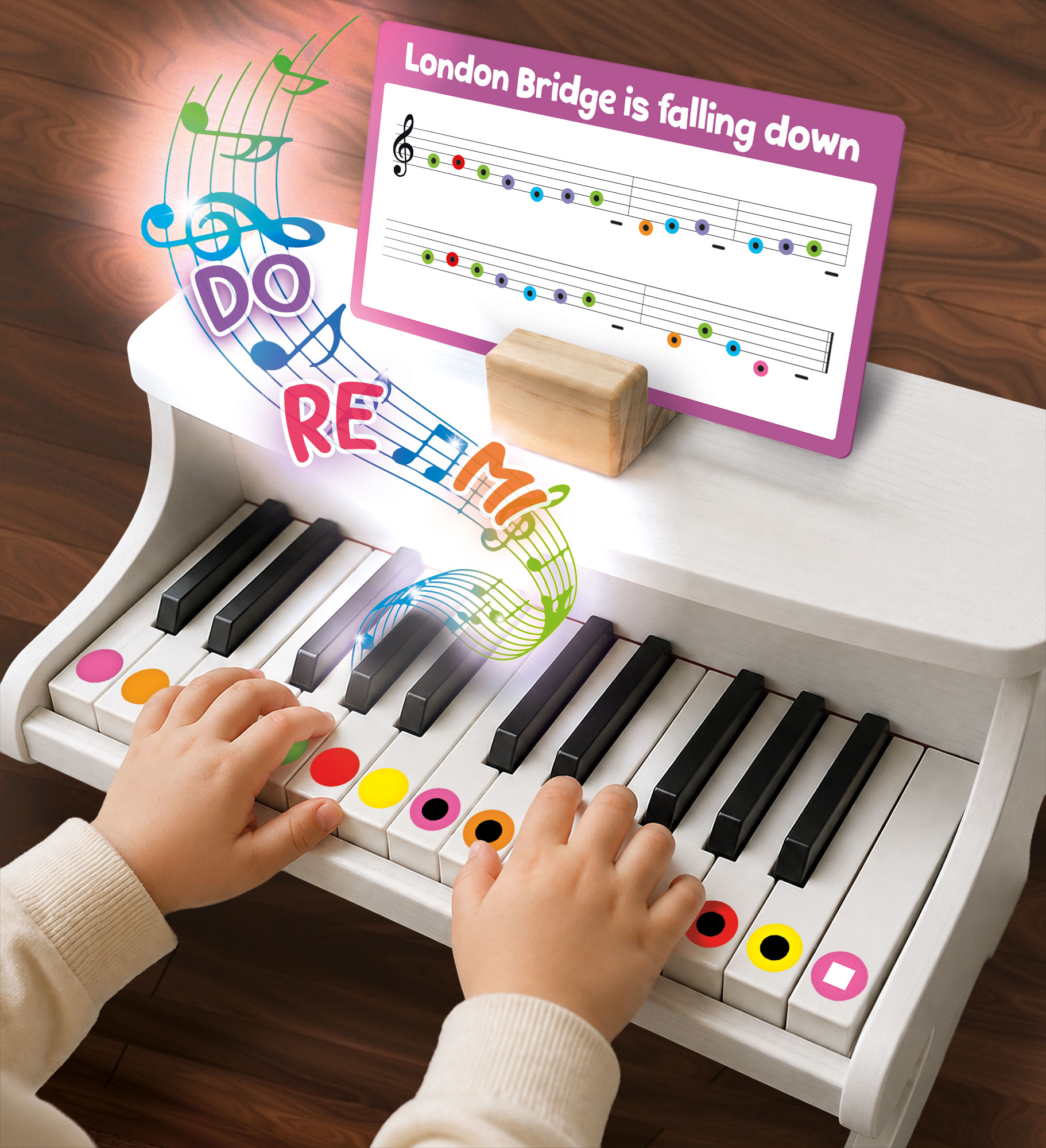 lisciani-montessori-piano-en-bois-cole-de-musique-pour-enfants image 3