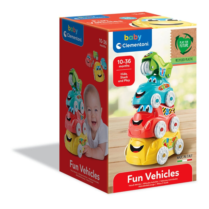 baby-clementoni-fun-vehicles-4-v-hicules-empiler-bus-camion-auto-moto-9-mois image 2
