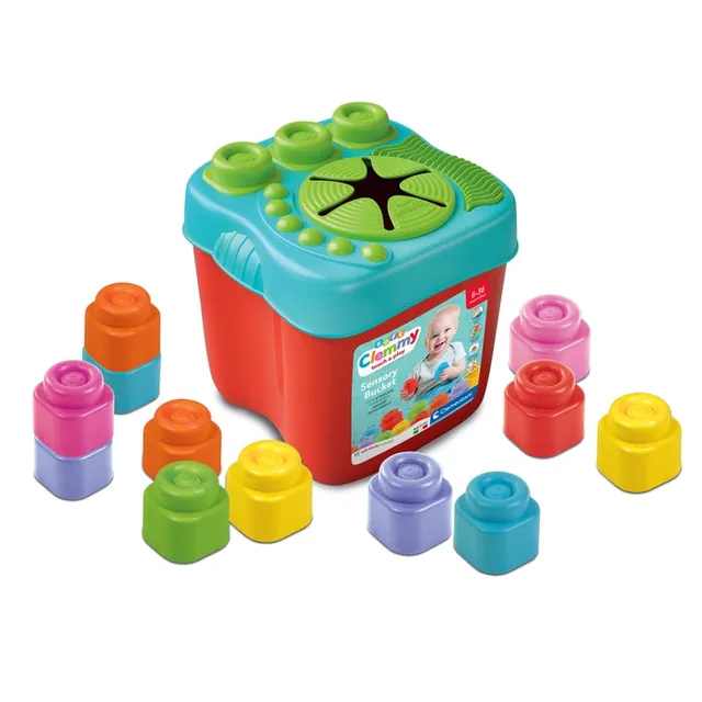 clementoni-clemmy-sensory-bucket-seau-15-briques-molles image 1