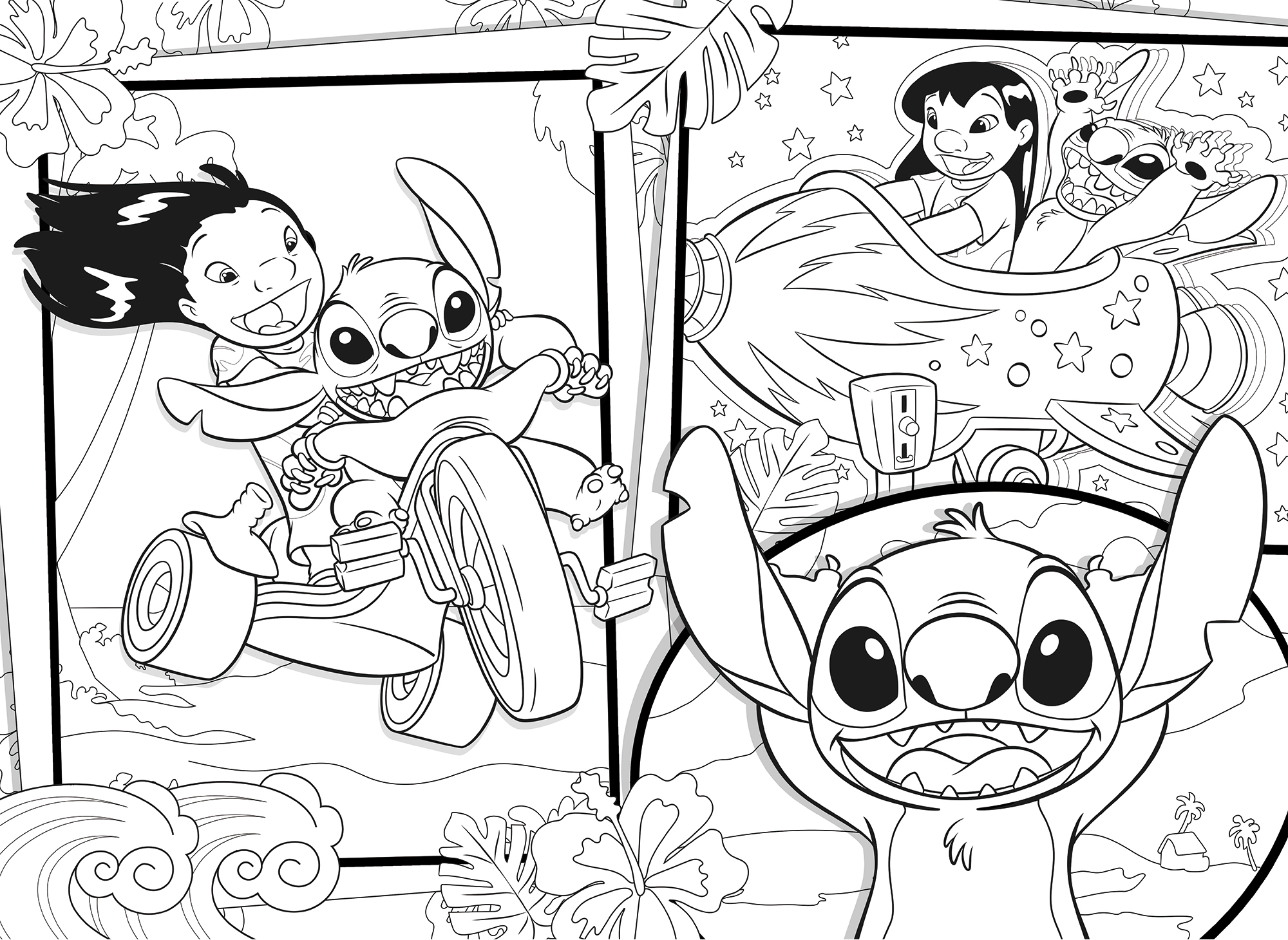 lisciani-disney-eco-puzzle-df-60-stitch-puzzle-60-pi-ces-colorier image 3