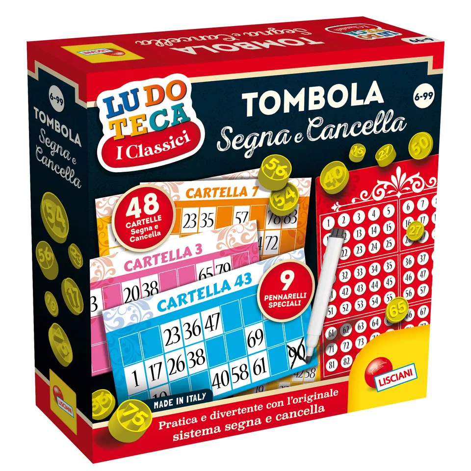 lisciani-ludoteca-tombola-effa-able-48-cartons-loto-de-f-tes-avec-feutres image 1