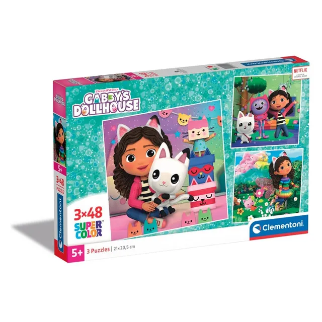 clementoni-gabby-s-dollhouse-puzzle-3x48-pi-ces image 1