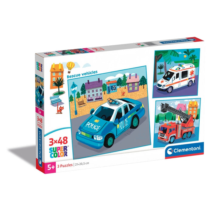 clementoni-rescue-vehicles-3-puzzles-48-pi-ces image 1
