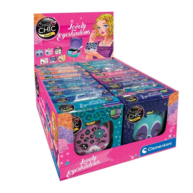 clementoni-crazy-chic-ombretti-bicolor-animals-mini-coffret-maquillage image 1