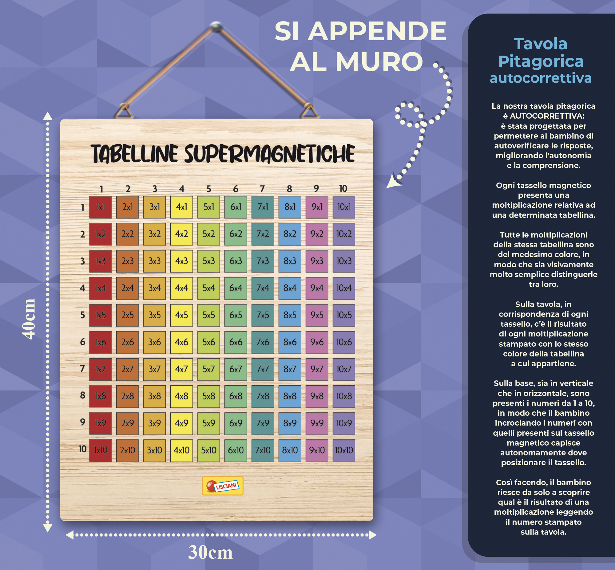 lisciani-i-m-a-genius-tabelline-supermagnetiche-en-bois image 3