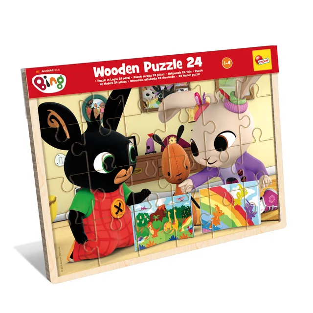 lisciani-bing-wooden-puzzle-24-puzzle-bois-enfant image 1