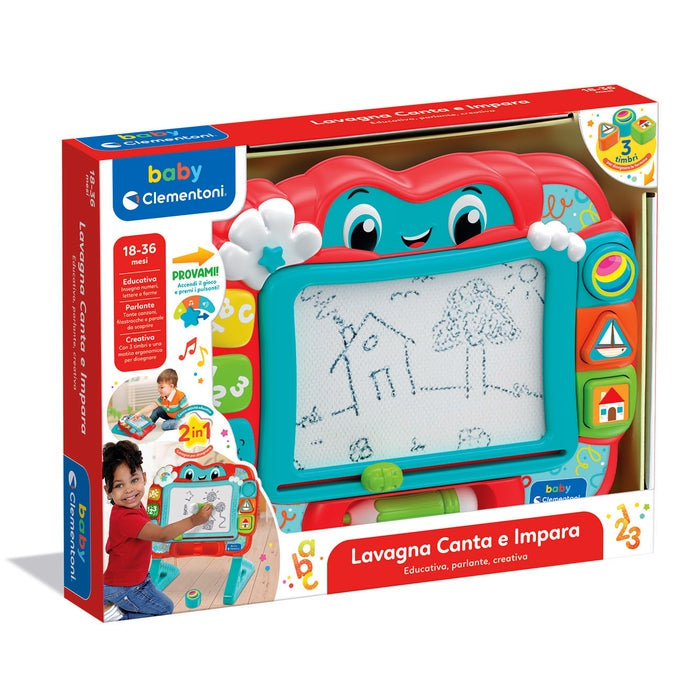 baby-clementoni-lavagna-canta-e-impara-tableau-interactif-2-en-1 image 2