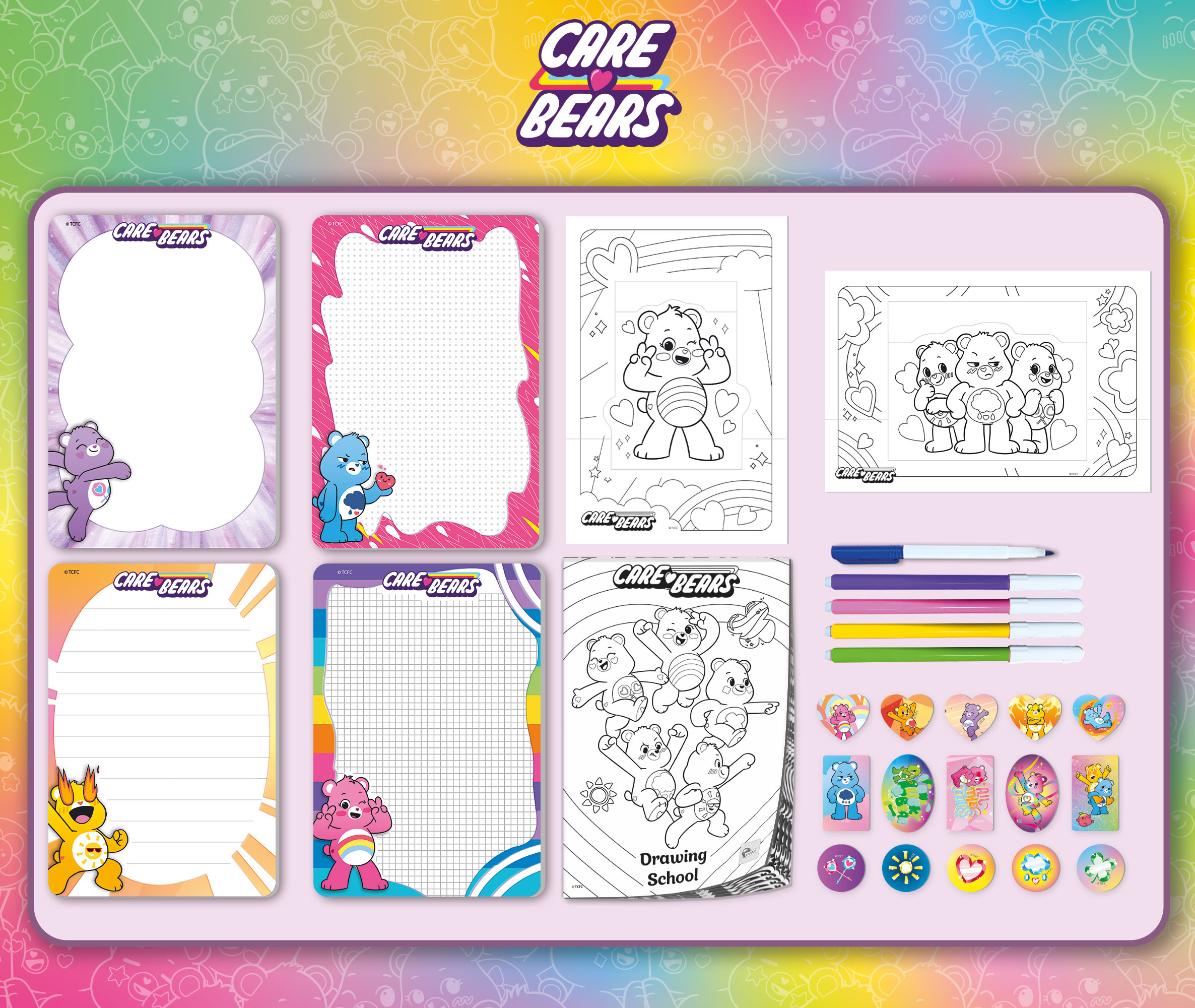 lisciani-care-bears-zainetto-colouring-and-drawing-school-sac-dos-cr-atif image 4
