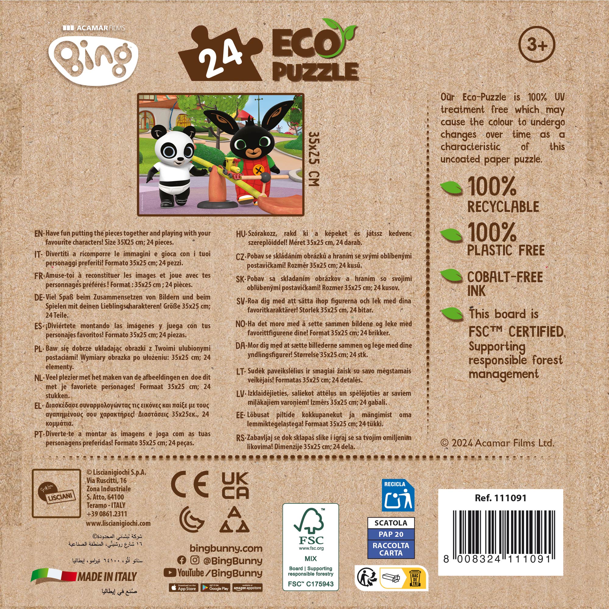 lisciani-bing-eco-puzzle-mini-24-puzzle-co-durable-enfant image 3